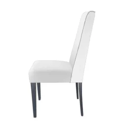 Lujosa Mila Chaise en tissu rembourrée avec boutons sur le dossier pieds bois* Chaise De Salle à Manger|Chaise Salon