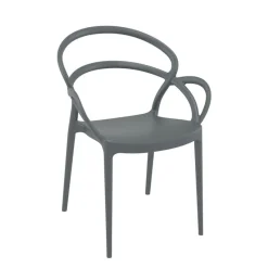 Mila Fauteuil de jardin design en polypropylène* Chaise De Jardin|Fauteuil De Jardin