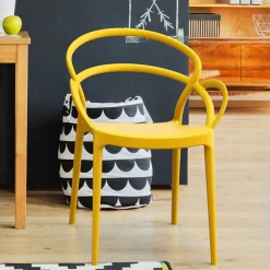 Mila Fauteuil design empilable en polypropylène* Chaise De Cuisine|Chaise De Salle à Manger