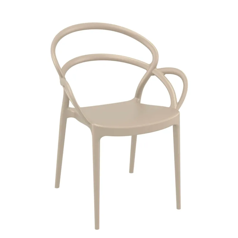 Mila Fauteuil design empilable en polypropylène* Chaise De Cuisine|Chaise De Salle à Manger