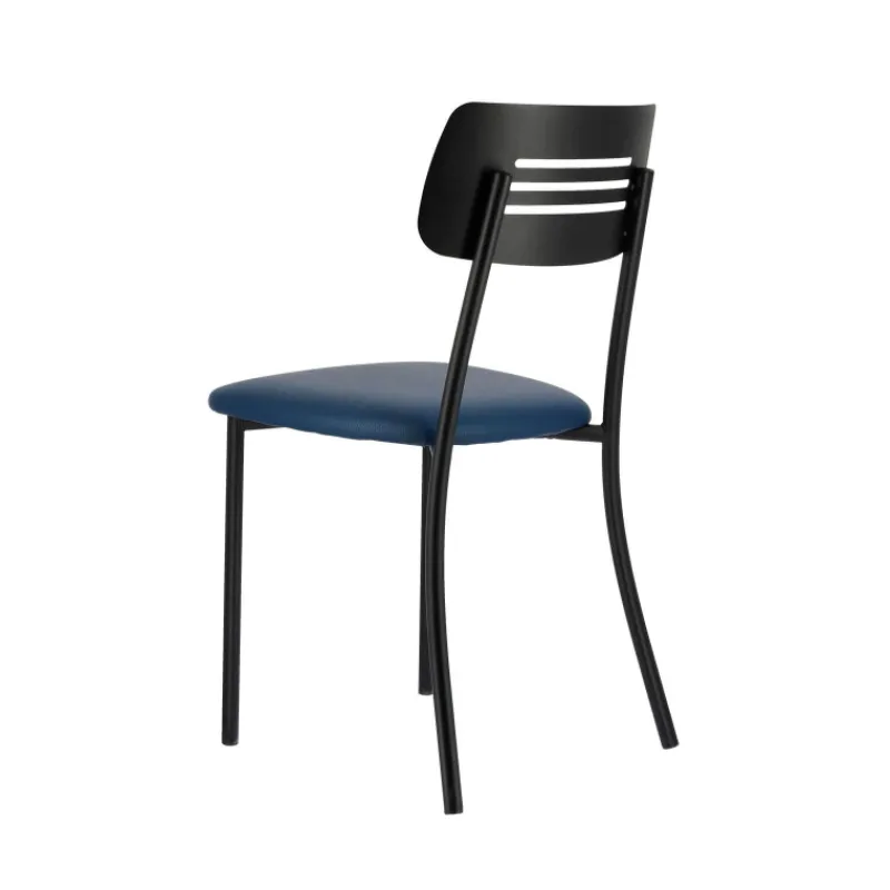 Perfecta Miro 2 Chaise de cuisine en simili rembourrée avec pieds et dossier strié en métal* Chaise De Cuisine