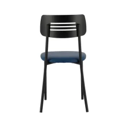 Perfecta Miro 2 Chaise de cuisine en simili rembourrée avec pieds et dossier strié en métal* Chaise De Cuisine