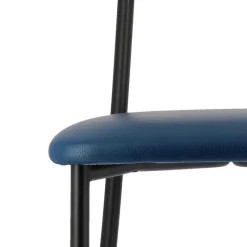 Perfecta Miro 2 Chaise de cuisine en simili rembourrée avec pieds et dossier strié en métal* Chaise De Cuisine