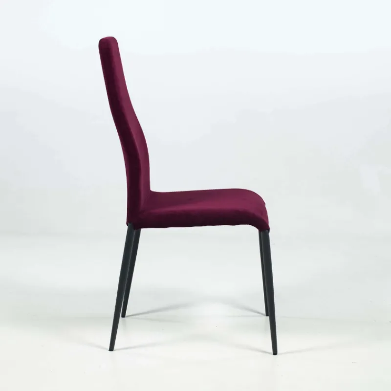 Europea Mirta Chaise de séjour moderne en tissu et pieds en métal* Chaise De Salle à Manger