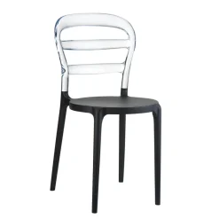 Miss Bibi Chaise moderne en polycarbonate transparent et polypropylène* Chaise De Cuisine|Chaise De Salle à Manger