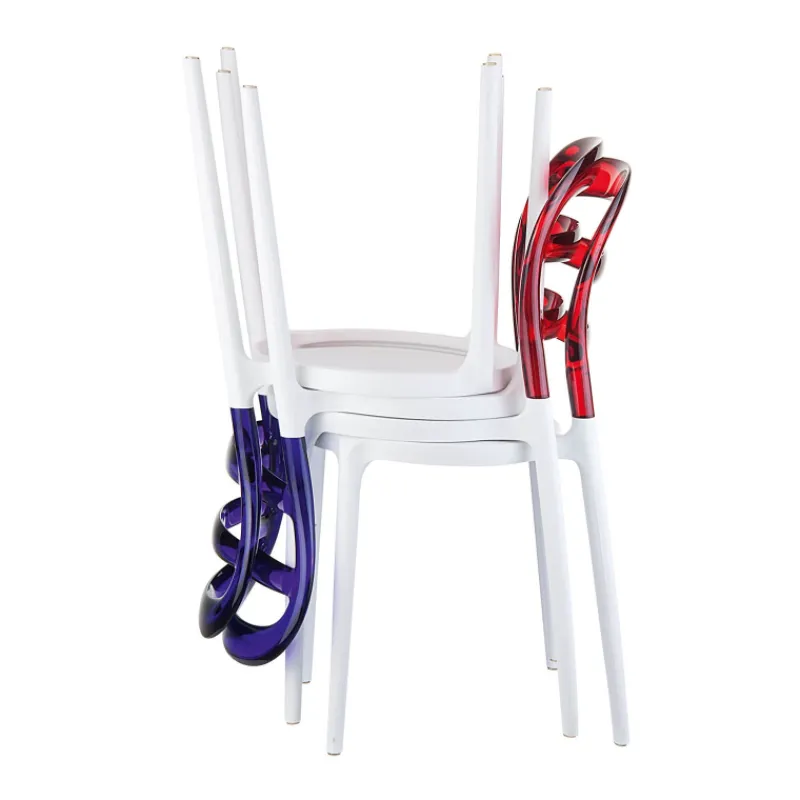 Miss Bibi Chaise moderne en polycarbonate transparent et polypropylène* Chaise De Cuisine|Chaise De Salle à Manger