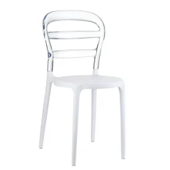 Miss Bibi Chaise moderne en polycarbonate transparent et polypropylène* Chaise De Cuisine|Chaise De Salle à Manger