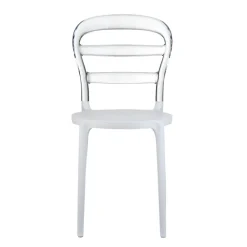 Miss Bibi Chaise moderne en polycarbonate transparent et polypropylène* Chaise De Cuisine|Chaise De Salle à Manger