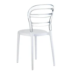 Miss Bibi Chaise moderne en polycarbonate transparent et polypropylène* Chaise De Cuisine|Chaise De Salle à Manger