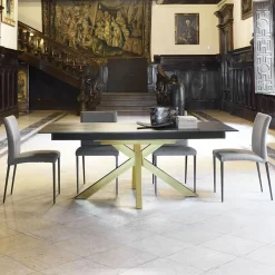 Pure design Moon Table design en Dekton avec pieds central* Table De Salle à Manger