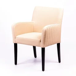 Sessio Moritz line Fauteuil de salon confortable avec dos matelassé et pieds en bois* Chaise De Cuisine|Chaise De Salle à Manger