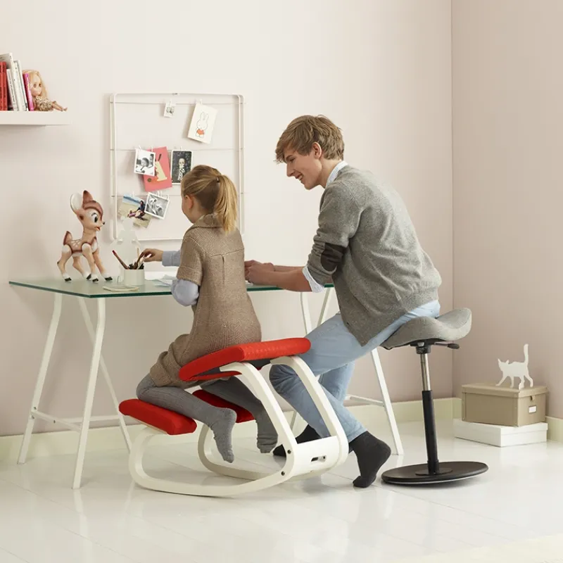Varier Move ® Tabouret ergonomique réglable en tissu* Tabouret Snack (assise +/- 65 Cm)|Tabouret De Bar (assise +/- 80 Cm)