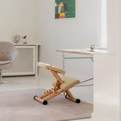 Varier Multi ® Siège de bureau ergonomique en tissu et bois* Chaise De Bureau|Chaise Salon