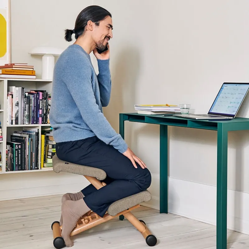 Varier Multi ® Siège de bureau ergonomique en tissu et bois* Chaise De Bureau|Chaise Salon