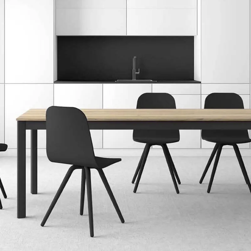 Cancio Multiplus Table sur mesure en stratifié pieds en métal* Table De Cuisine