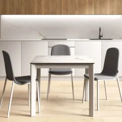 Cancio Multiplus Table sur mesure en céramique avec pieds en métal* Table De Cuisine|Table De Salle à Manger