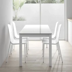 Cancio Multiplus Table sur mesure en verre avec pieds en métal* Table De Cuisine|Table De Salle à Manger