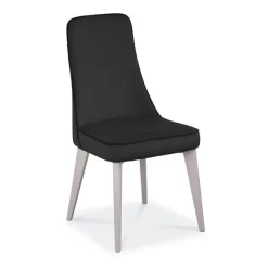 Europea Nadine Chaise de salle à manger italienne en synthétique et pieds en bois massif* Chaise De Cuisine|Chaise De Salle à Manger