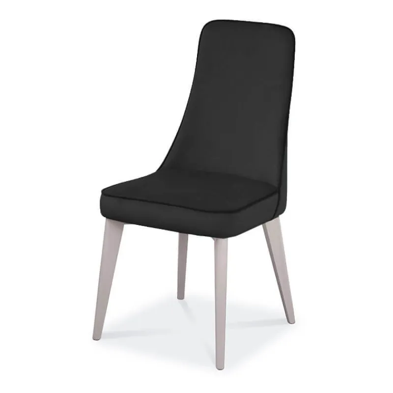 Europea Nadine Chaise de salle à manger italienne en synthétique et pieds en bois massif* Chaise De Cuisine|Chaise De Salle à Manger
