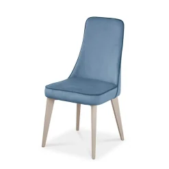 Europea Nadine Chaise de salle à manger en tissu et pieds en bois fabriquée en Italie* Chaise De Salle à Manger|Chaise Salon