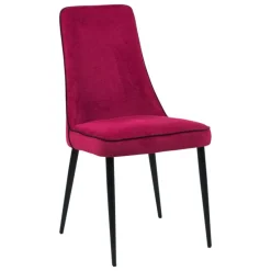 Europea Nadine Chaise de salle à manger italienne en tissu et pieds en métal* Chaise De Salle à Manger