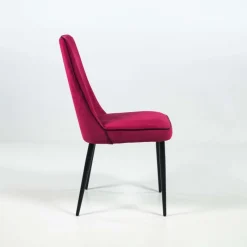 Europea Nadine Chaise de salle à manger italienne en tissu et pieds en métal* Chaise De Salle à Manger