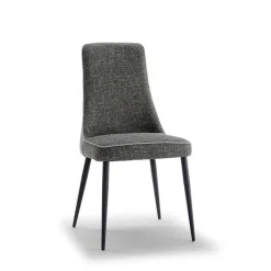 Europea Nadine Chaise de salle à manger italienne en tissu et pieds en métal* Chaise De Salle à Manger