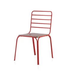 Jayso Nantes Chaise en métal vintage assise bois* Chaise De Cuisine|Chaise De Salle à Manger