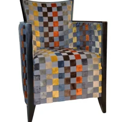 Paget Nathan Fauteuil art déco fabriqué en France en tissu et bois massif* Fauteuil De Salon