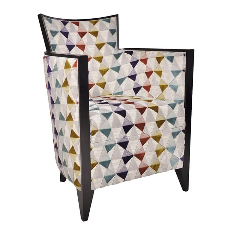 Paget Nathan Fauteuil art déco fabriqué en France en tissu et bois massif* Fauteuil De Salon