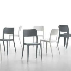 Midj Nené ® Chaise moderne en polypropylène* Chaise De Cuisine