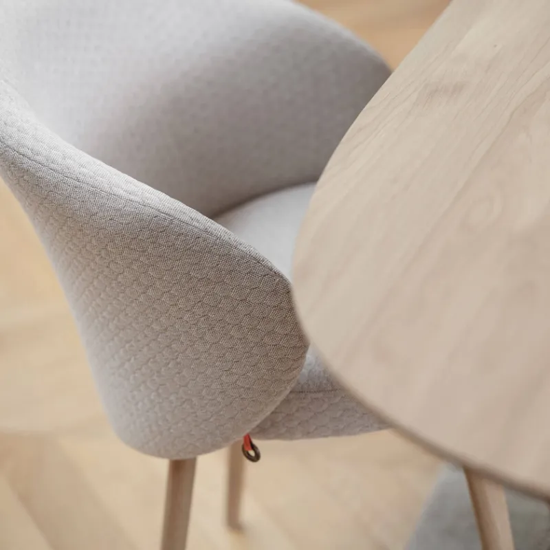 Mobitec Neo ® Fauteuil cosy confortable en tissu et pieds bois* Chaise De Salle à Manger|Chaise Salon