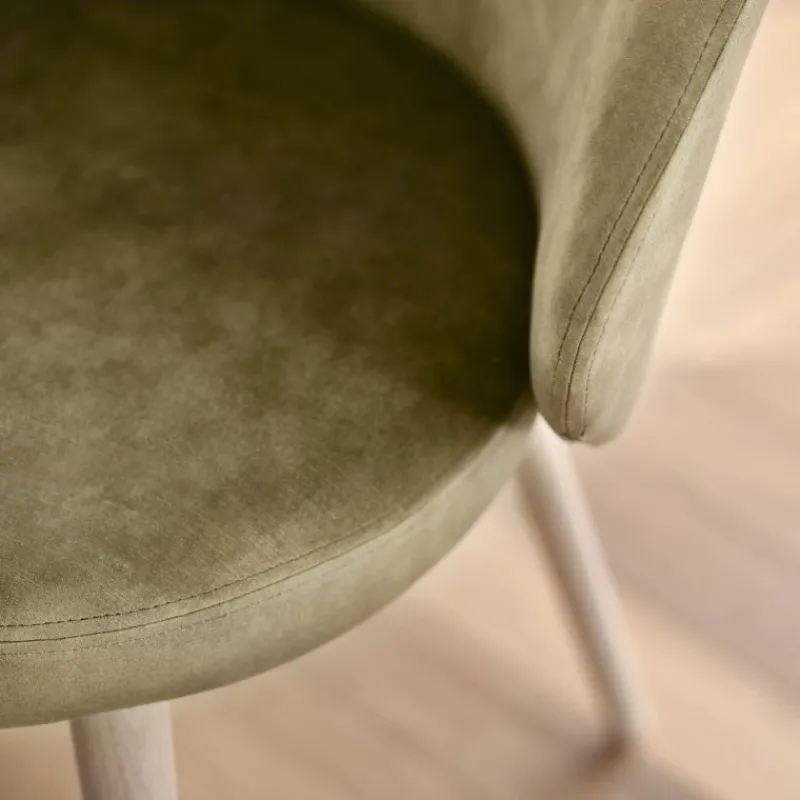 Mobitec Neo ® Fauteuil cosy confortable en tissu et pieds bois* Chaise De Salle à Manger|Chaise Salon
