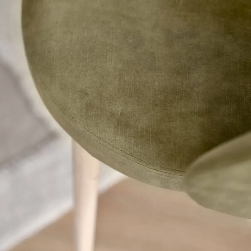 Mobitec Neo ® Fauteuil cosy confortable en tissu et pieds bois* Chaise De Salle à Manger|Chaise Salon
