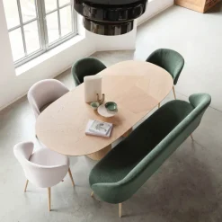 Mobitec Neo ® Fauteuil cosy confortable en tissu et pieds bois* Chaise De Salle à Manger|Chaise Salon
