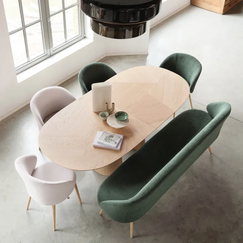 Mobitec Neo ® Fauteuil cosy confortable en tissu et pieds bois* Chaise De Salle à Manger|Chaise Salon