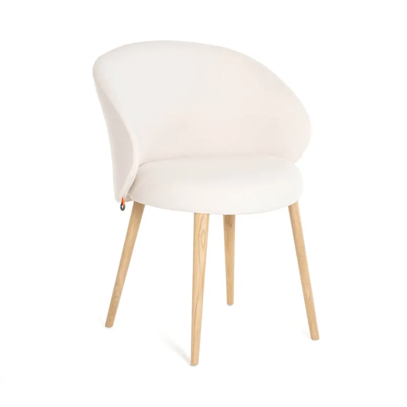 Mobitec Neo ® Fauteuil cosy confortable en tissu et pieds bois* Chaise De Salle à Manger|Chaise Salon