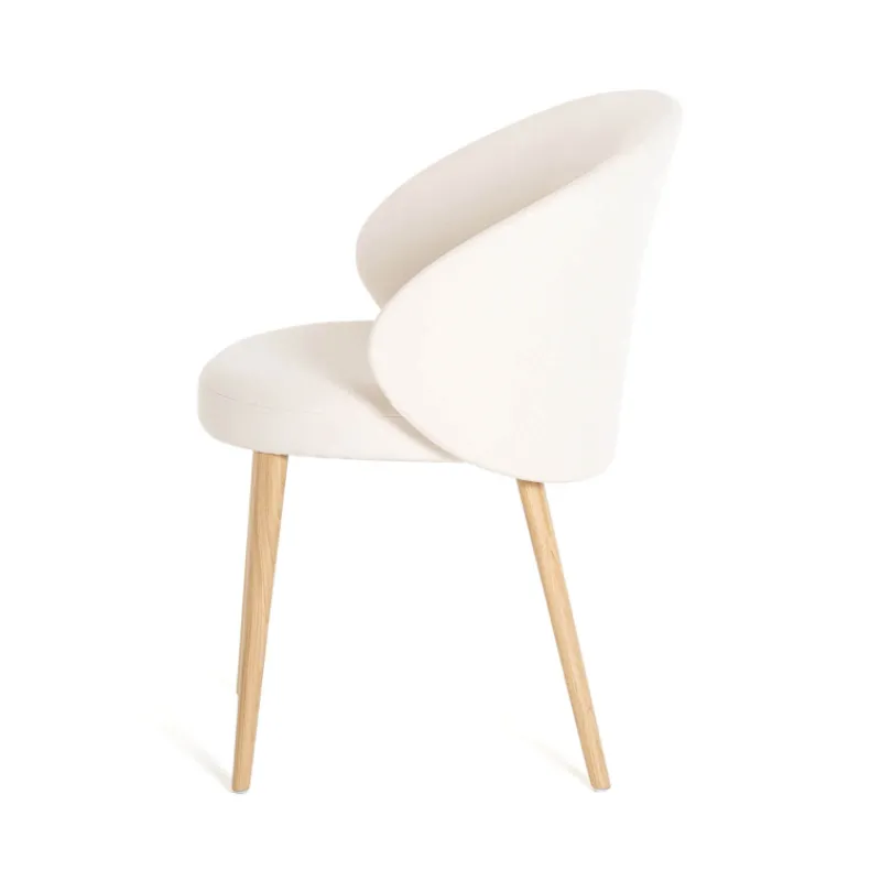 Mobitec Neo ® Fauteuil cosy confortable en tissu et pieds bois* Chaise De Salle à Manger|Chaise Salon