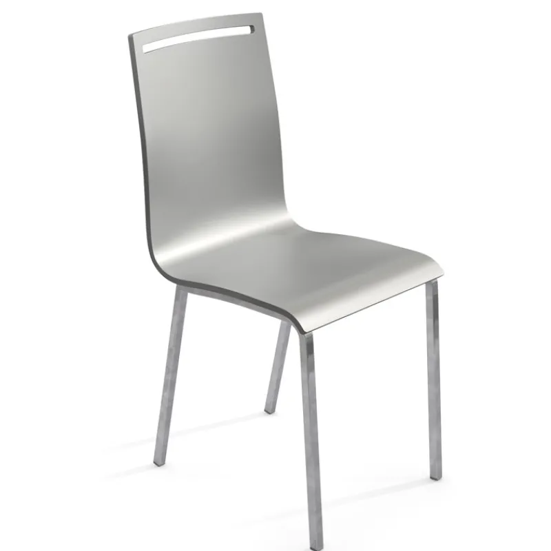 Cancio Nera Chaise moderne en métal et bois* Chaise De Cuisine