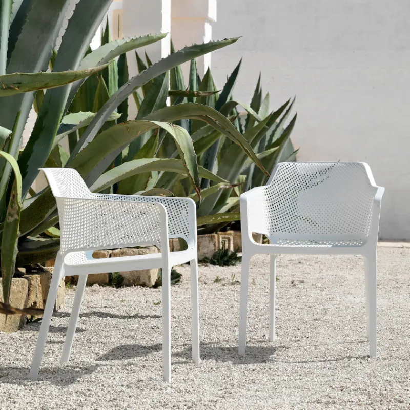 Net Fauteuil de terrasse moderne en polypropylène* Chaise De Jardin|Fauteuil De Jardin