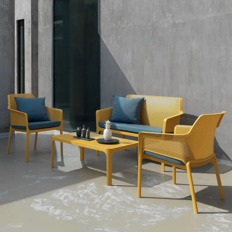 Net Table basse de jardin moderne avec plateau micro perforé 100 x 60 cm* Table De Jardin