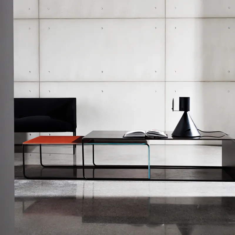 Sovet Italia Nido Sovet® Table basse gigogne en verre* Table De Salon