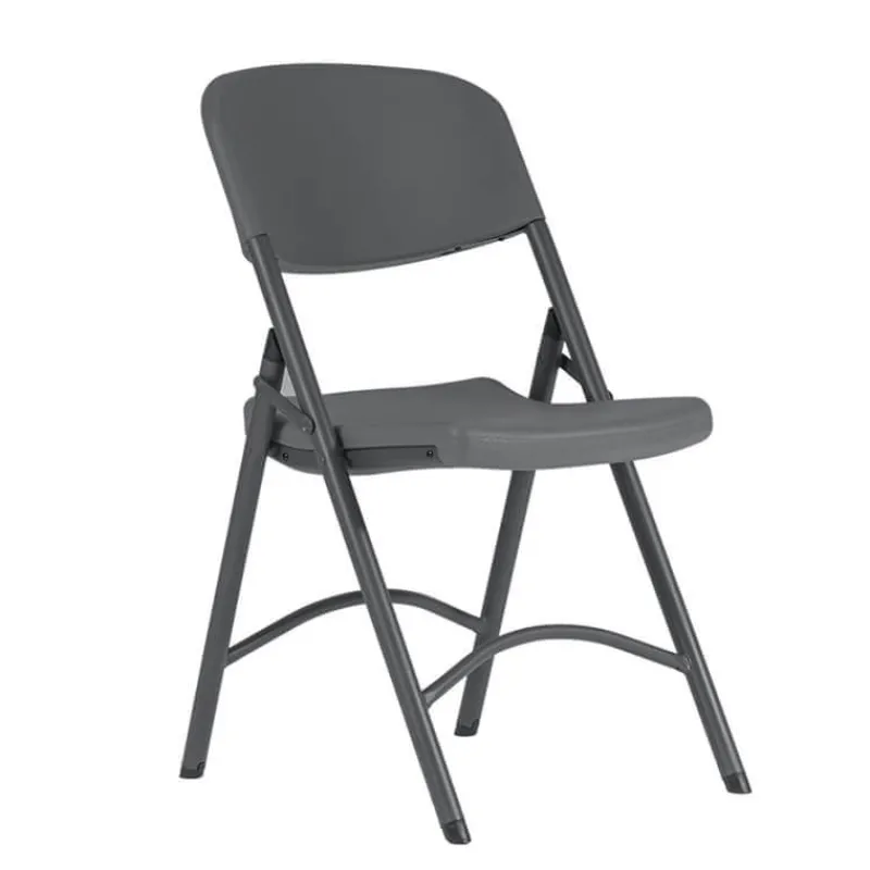 NormanChaise pliante en polyéthylène gris foncé* Chaise De Cuisine