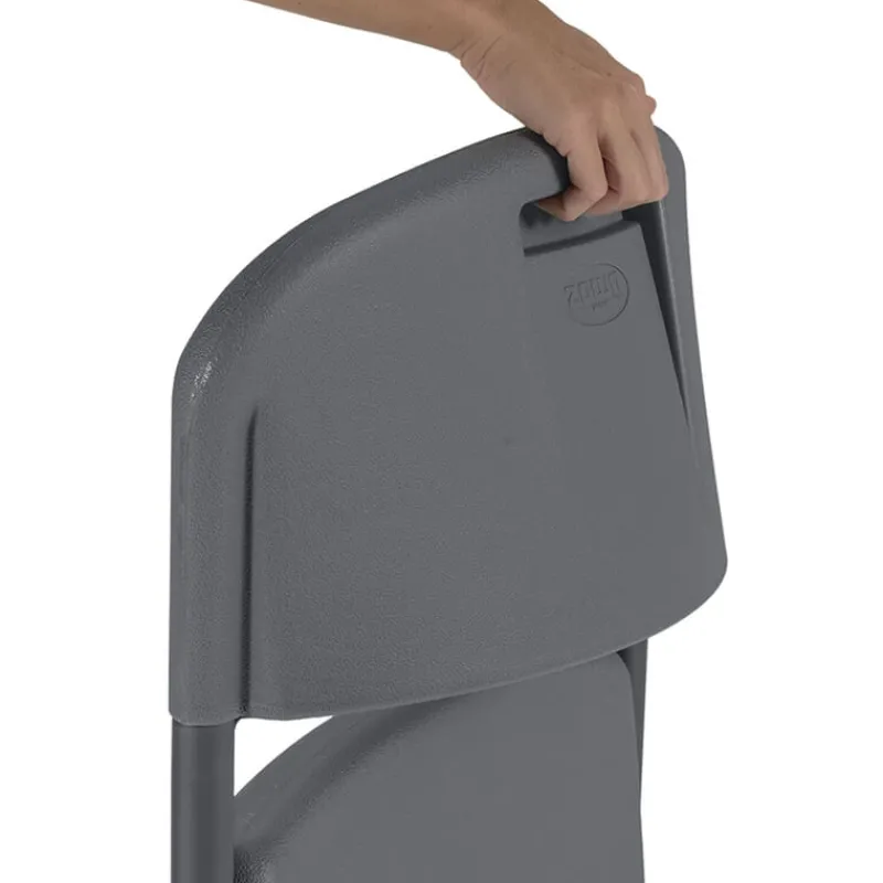 NormanChaise pliante en polyéthylène gris foncé* Chaise De Cuisine