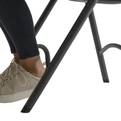 NormanChaise pliante en polyéthylène gris foncé* Chaise De Cuisine