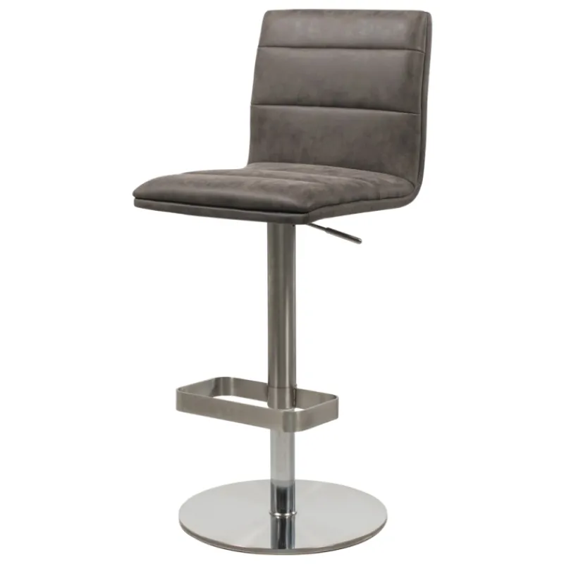 NouméaTabouret réglable en hauteur pied métal et coque rembourrée* Tabouret Snack (assise +/- 65 Cm)|Tabouret De Bar (assise +/- 80 Cm)