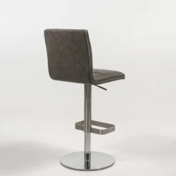NouméaTabouret réglable en hauteur pied métal et coque rembourrée* Tabouret Snack (assise +/- 65 Cm)|Tabouret De Bar (assise +/- 80 Cm)