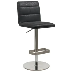 NouméaTabouret réglable en hauteur pied métal et coque rembourrée* Tabouret Snack (assise +/- 65 Cm)|Tabouret De Bar (assise +/- 80 Cm)