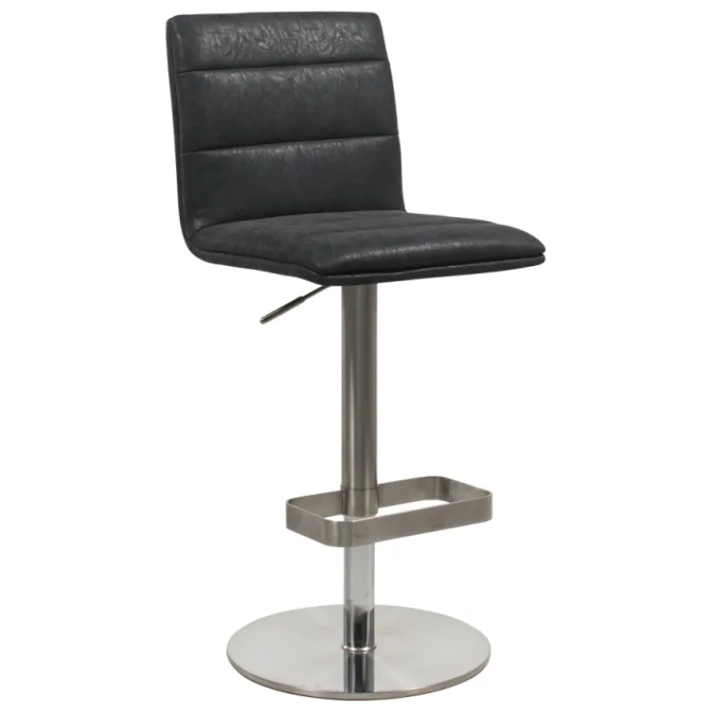 NouméaTabouret réglable en hauteur pied métal et coque rembourrée* Tabouret Snack (assise +/- 65 Cm)|Tabouret De Bar (assise +/- 80 Cm)