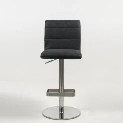NouméaTabouret réglable en hauteur pied métal et coque rembourrée* Tabouret Snack (assise +/- 65 Cm)|Tabouret De Bar (assise +/- 80 Cm)